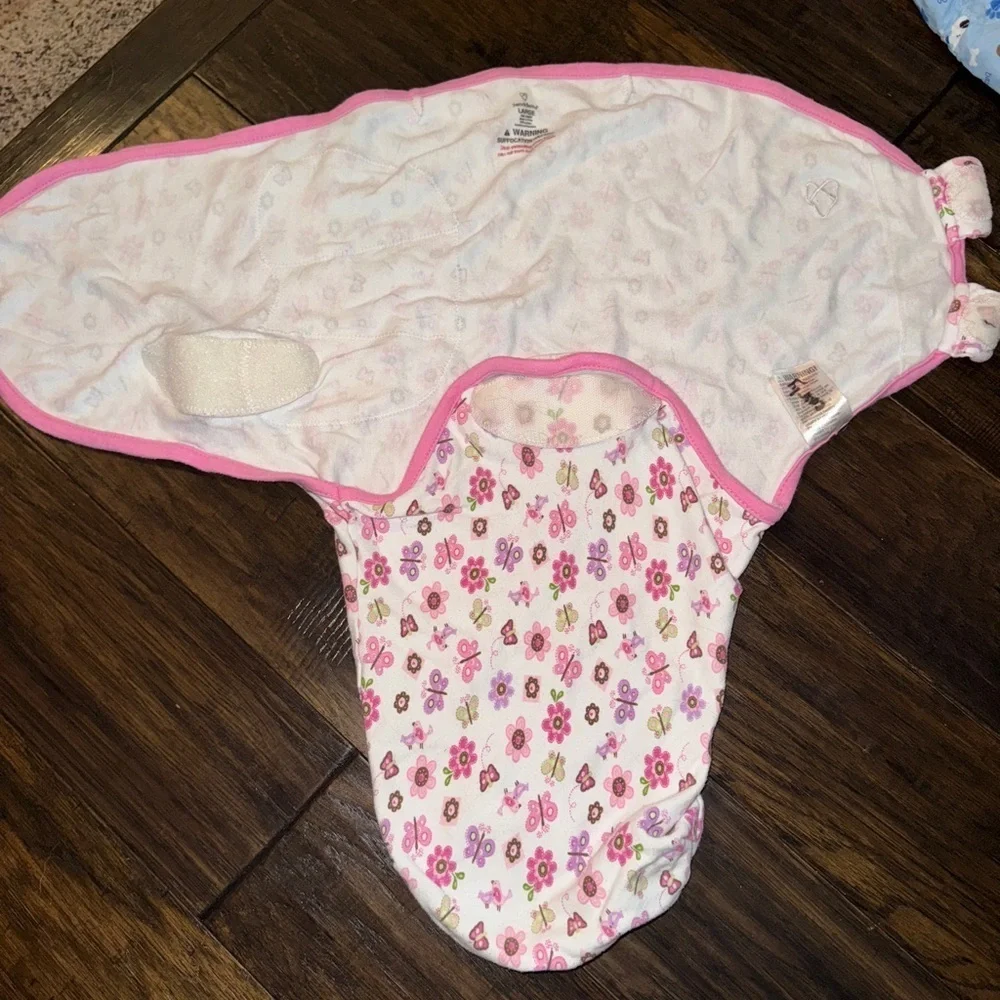 SwaddleMe White and Pink Baby Swaddle